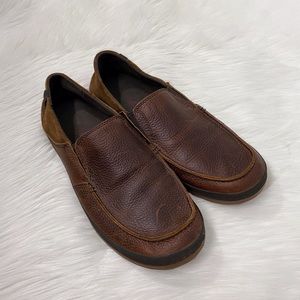 Teva Men’s Brown Leather Slip On Loafers Shoes